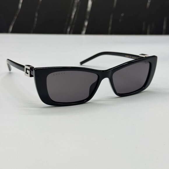 NEW GG1681S 001 GUCCI BLACK CAT EYE WOMEN GUCCI SUNGLASSES - Picture 6 of 12
